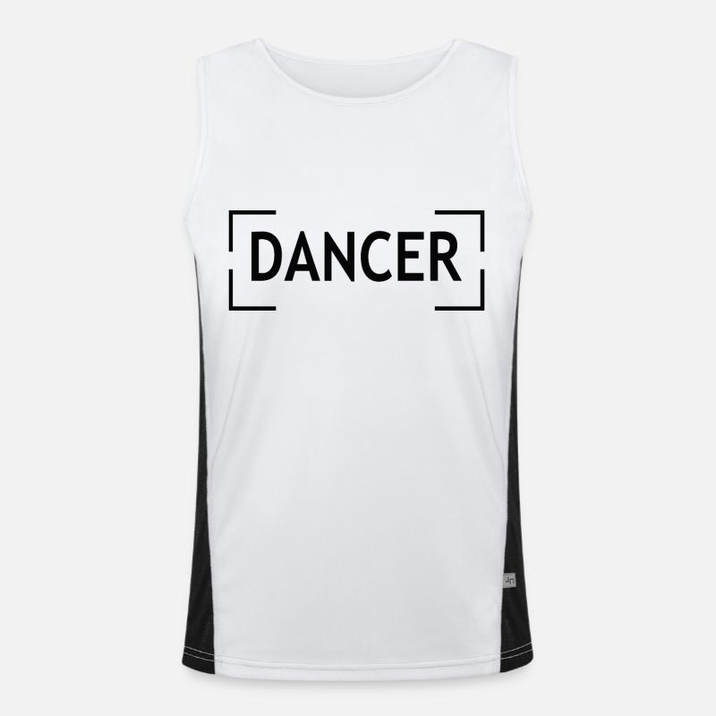 Dancing Dance Music - Men's Functional Contrast Tank Top  - white/black