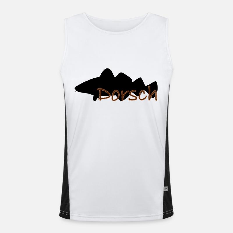Dorsch schwarz Funktionelles Kontrast-Tank Top für Männer 