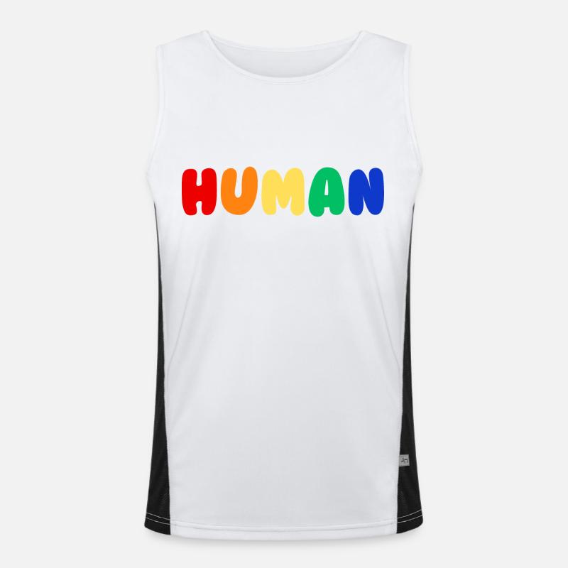 Human Pride Funktionelles Kontrast-Tank Top für Männer 