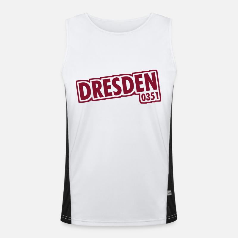 Dresden - 0351 - Area Code - Saxony Men's Functional Contrast Tank Top 