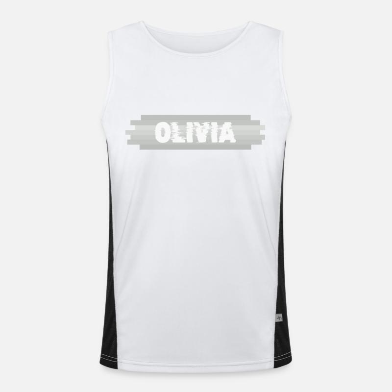 Olivia als Name Funktionelles Kontrast-Tank Top für Männer 