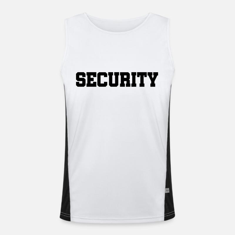 Security - Sicherheitsdienst - Bewachung - Schutz Funktionelles Kontrast-Tank Top für Männer 