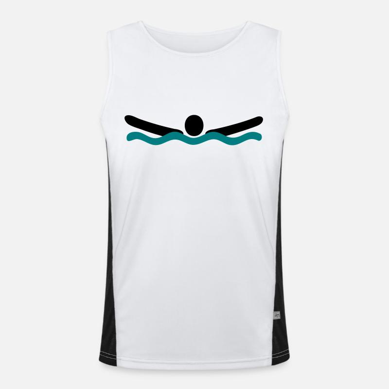 Delfinschwimmen Funktionelles Kontrast-Tank Top für Männer 
