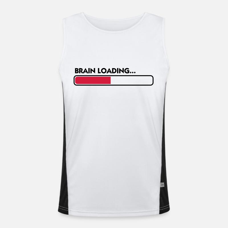 Brain loading - Men's Functional Contrast Tank Top  - white/black