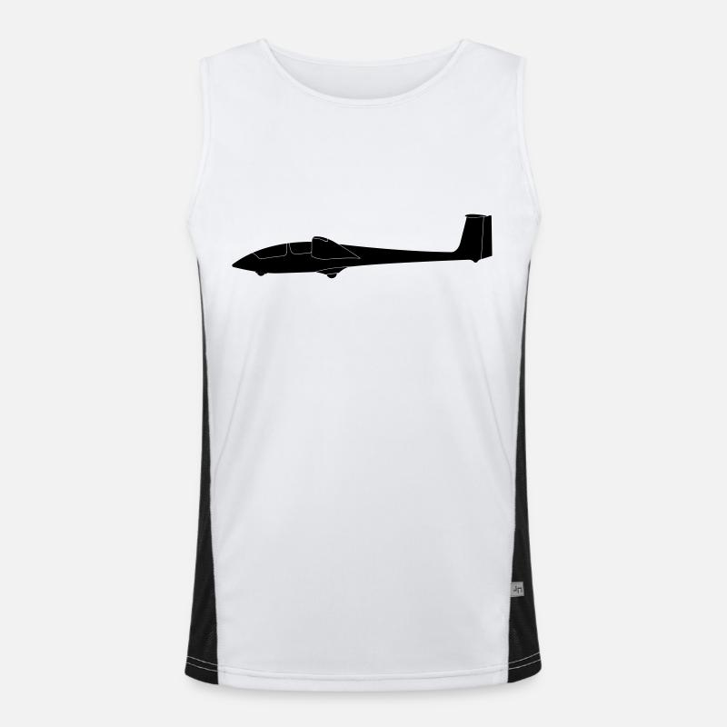 ASK 21 sailplane Men's Functional Contrast Tank Top 