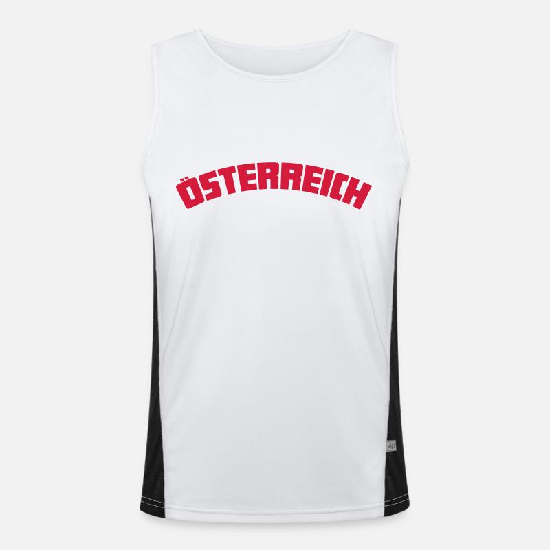 Austria Canotta sportiva da uomo in contrasto cromatico 