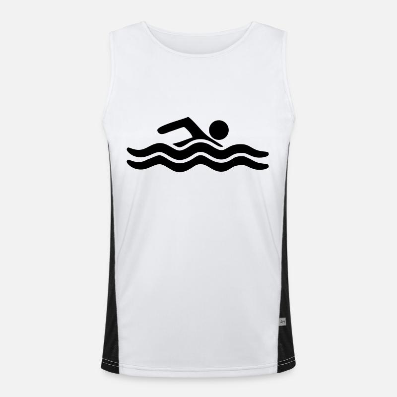 piscine mer vacances vagues eau cool sports lo Débardeur respirant contrasté Homme 