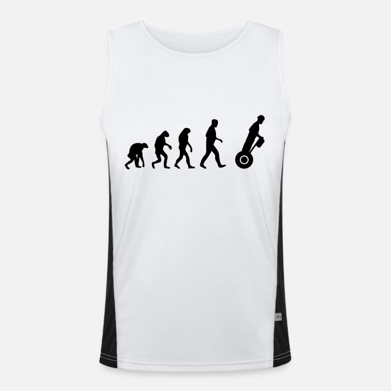 segway evolution - Men's Functional Contrast Tank Top  - white/black