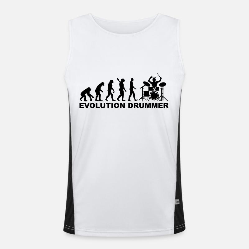 Drummer Funktionelles Kontrast-Tank Top für Männer 