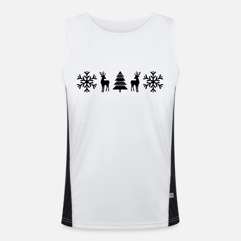 weihnachtsmuster_01 Funktionelles Kontrast-Tank Top für Männer 