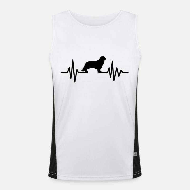 Cavalier King Charles Funktionelles Kontrast-Tank Top für Männer 