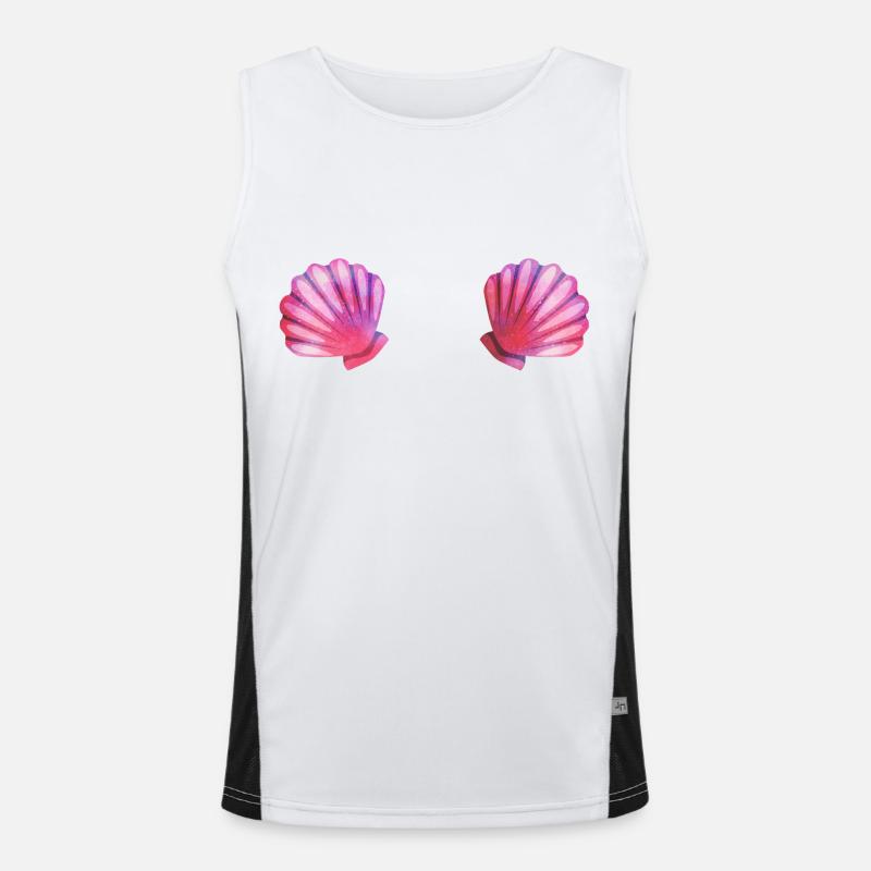 Shell bra mermaid costume Carnival shells Men's Functional Contrast Tank Top 