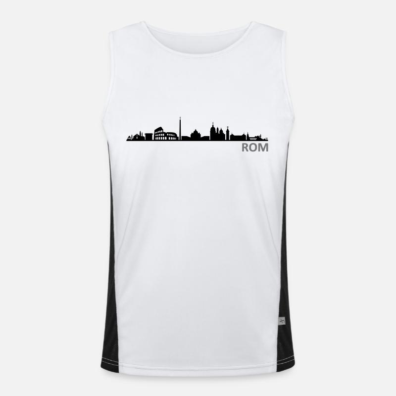Skyline - Rom Funktionelles Kontrast-Tank Top für Männer 