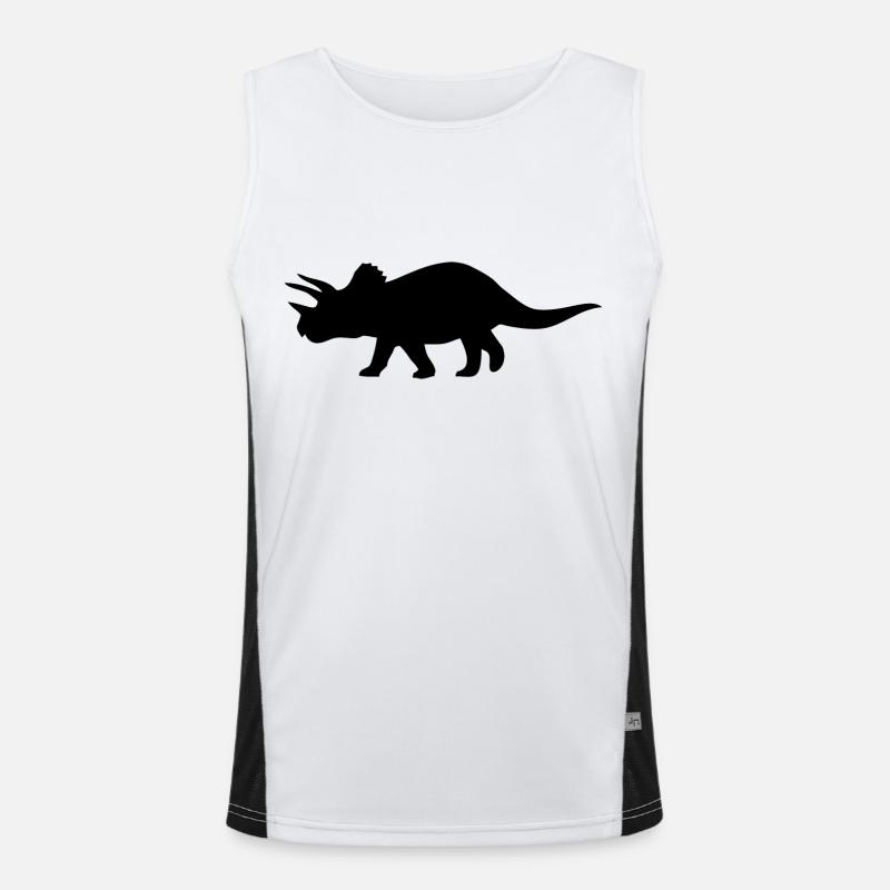 Dinosaurussen Functionele contrasterende tanktop voor mannen 