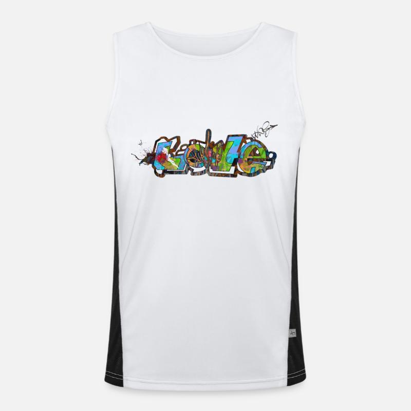 Graffiti-Spray Funktionelles Kontrast-Tank Top für Männer 