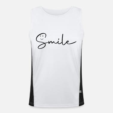 Script Smile Canotta sportiva da uomo in contrasto cromatico 