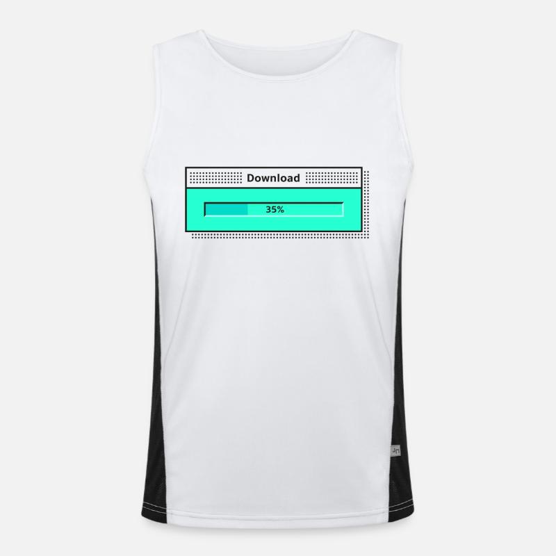 Warnmeldung Loading Funktionelles Kontrast-Tank Top für Männer 