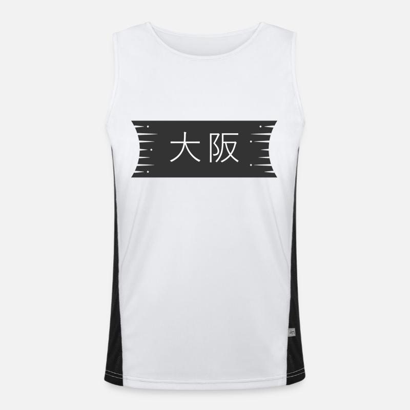 Logo d’Osaka Japon Débardeur respirant contrasté Homme 