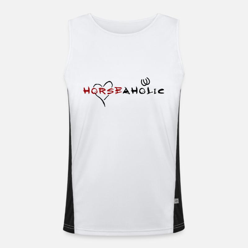 Horseaholic schwarz Funktionelles Kontrast-Tank Top für Männer 
