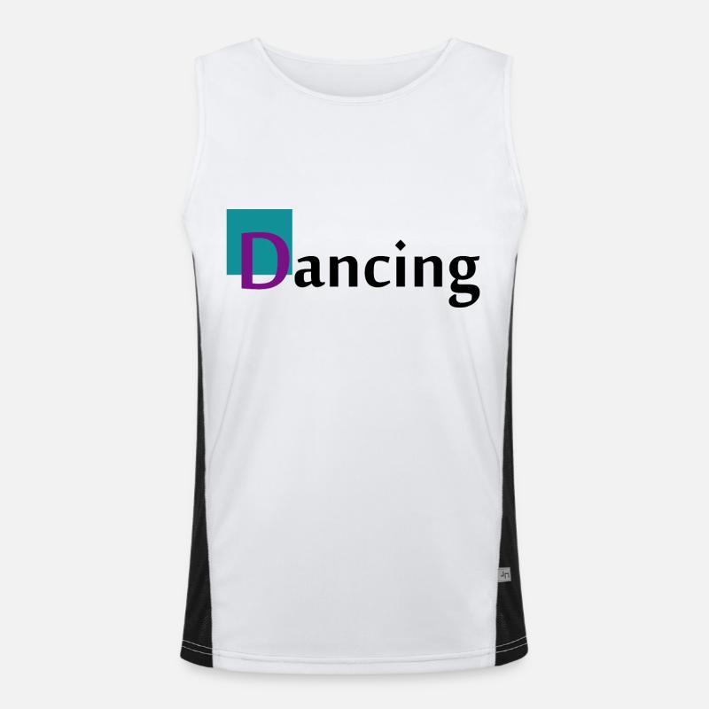 Dancing Dance Music Men's Functional Contrast Tank Top 