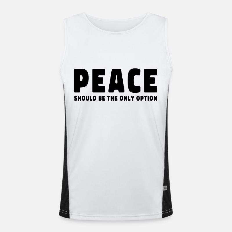 Peace no war gift Men's Functional Contrast Tank Top 