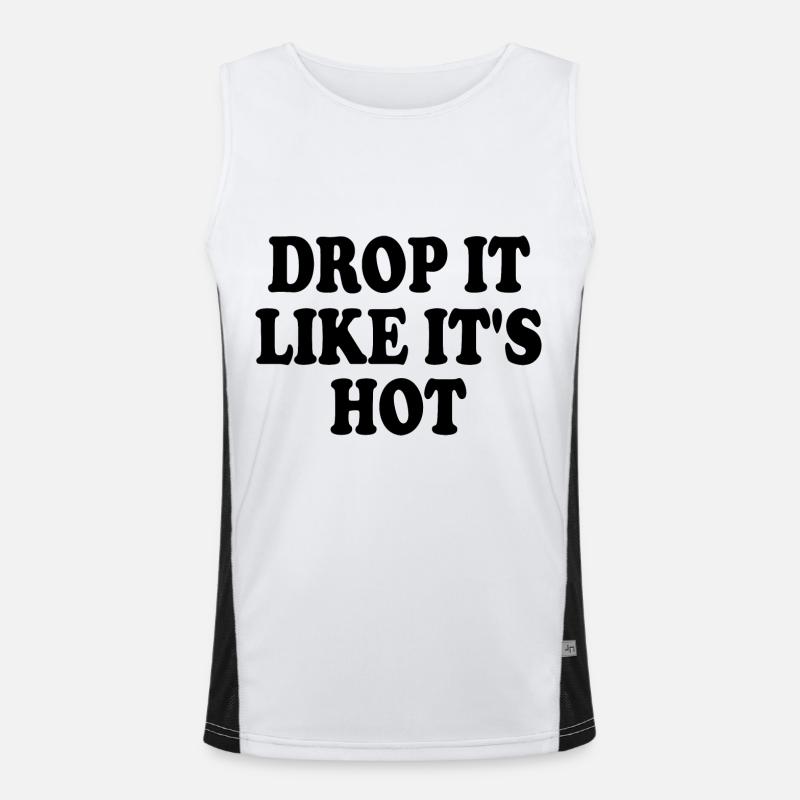 Drop it like its hot - Men's Functional Contrast Tank Top  - white/black