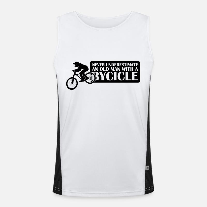 Drôle de dicton de bicyclette Débardeur respirant contrasté Homme 