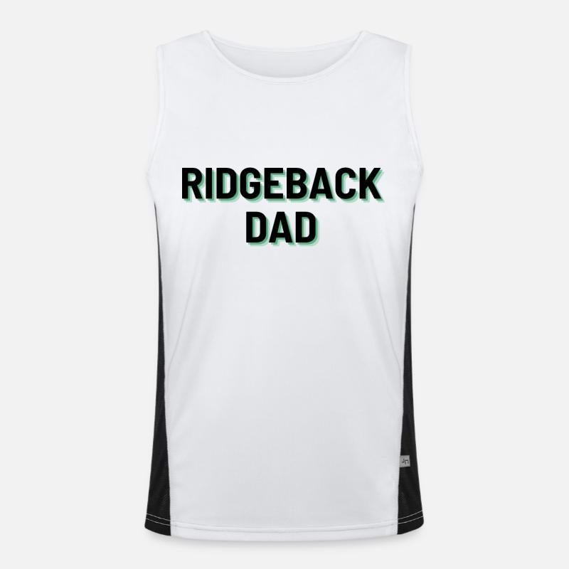 Ridgeback Dad Funktionelles Kontrast-Tank Top für Männer 