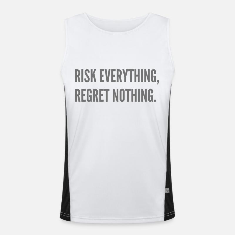 Risk everything, regret nothing. Men's Functional Contrast Tank Top 