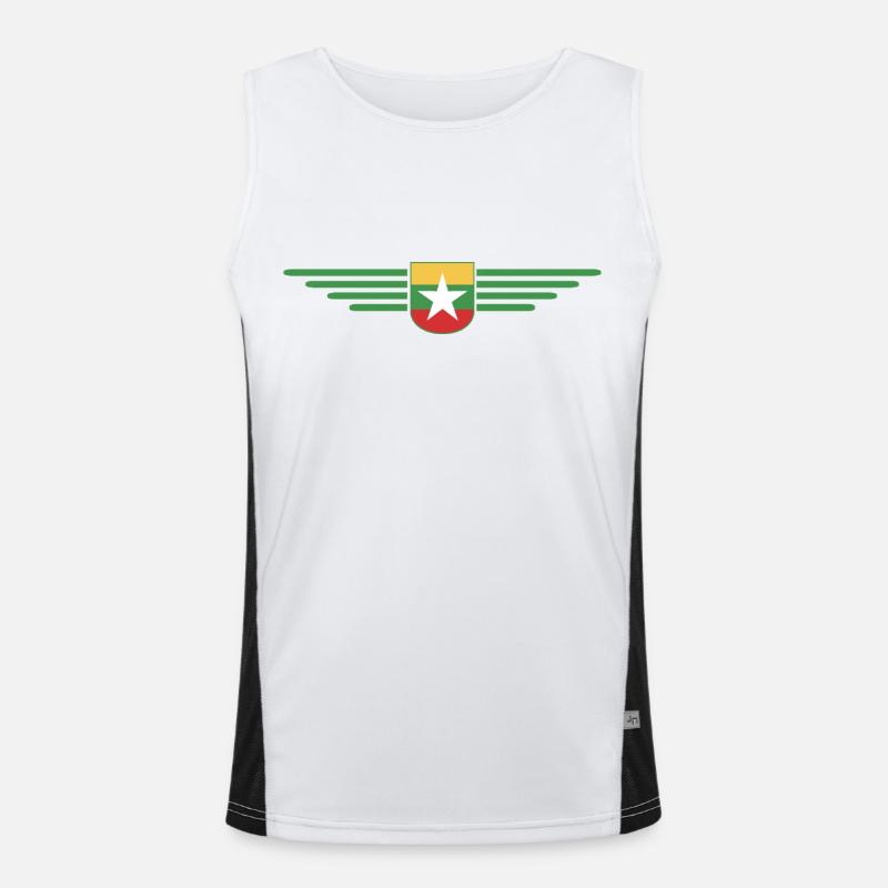 Myanmar T-Shirt – Ein Hauch von Tradition Funktionelles Kontrast-Tank Top für Männer 
