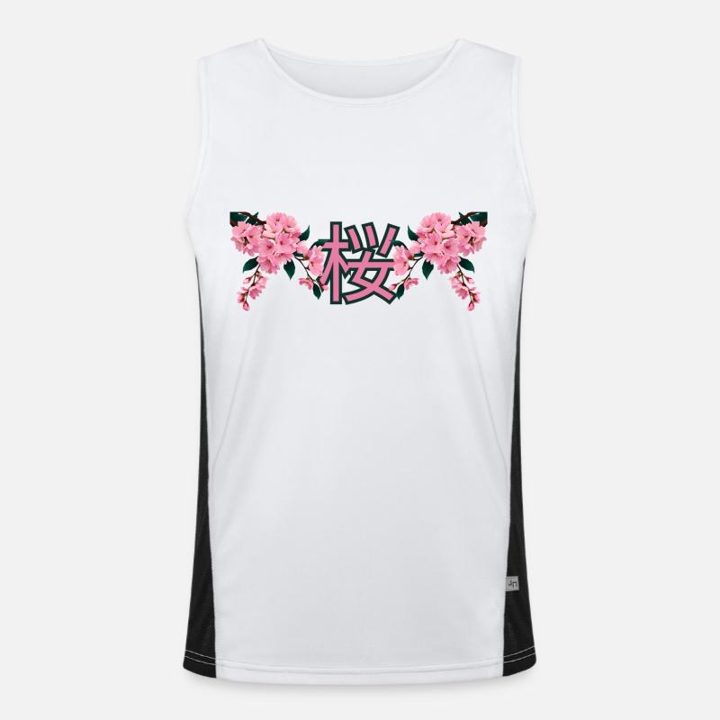 Sakura [jap.] Funktionelles Kontrast-Tank Top für Männer 