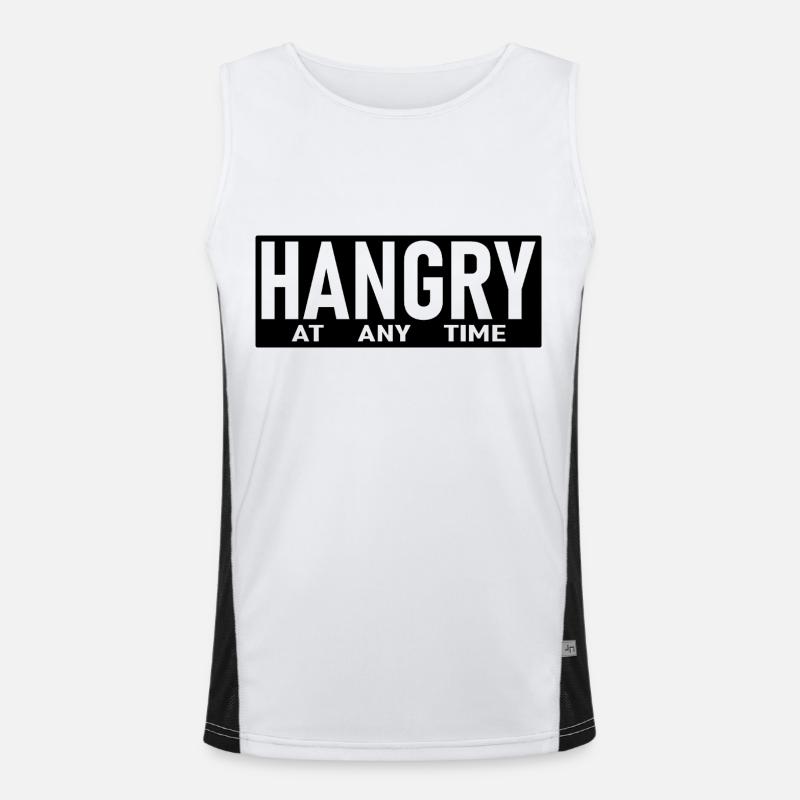 Hangry At Any Time noir Débardeur respirant contrasté Homme 