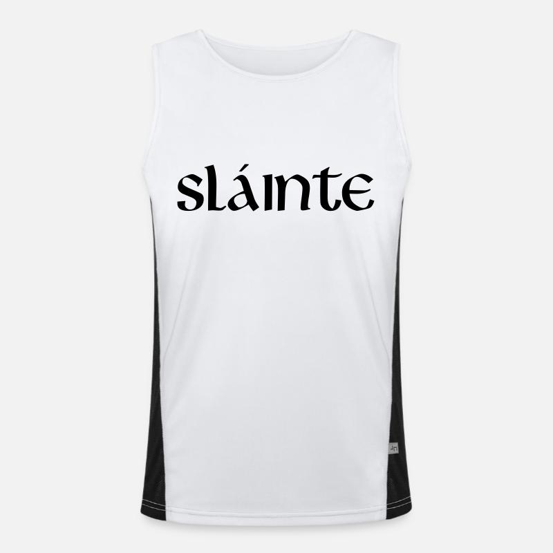 Slainte text uk Men's Functional Contrast Tank Top 