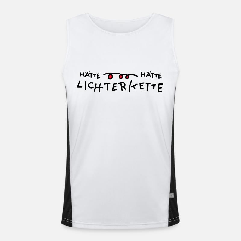 Lichterkette Sprüche Funktionelles Kontrast-Tank Top für Männer 
