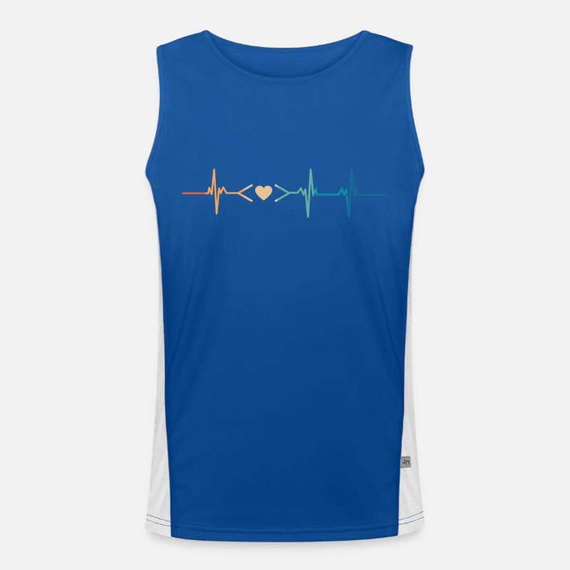 Heartbeat Coding Love Men's Functional Contrast Tank Top 