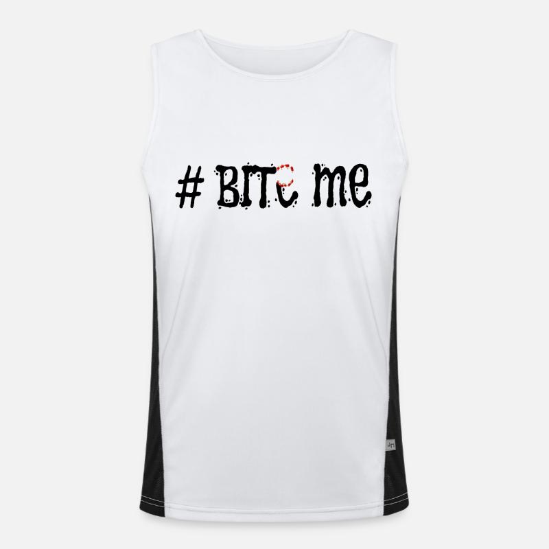# BITE ME: Ein Vorgeschmack auf Rebellion Funktionelles Kontrast-Tank Top für Männer 