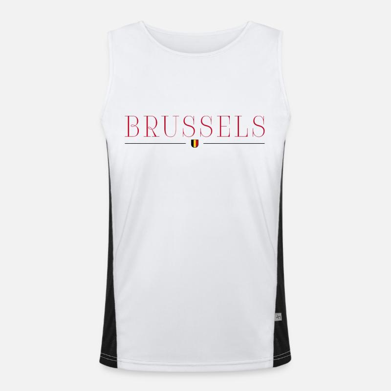 Brussels, Belgium Elegance T-Shirt Men's Functional Contrast Tank Top 