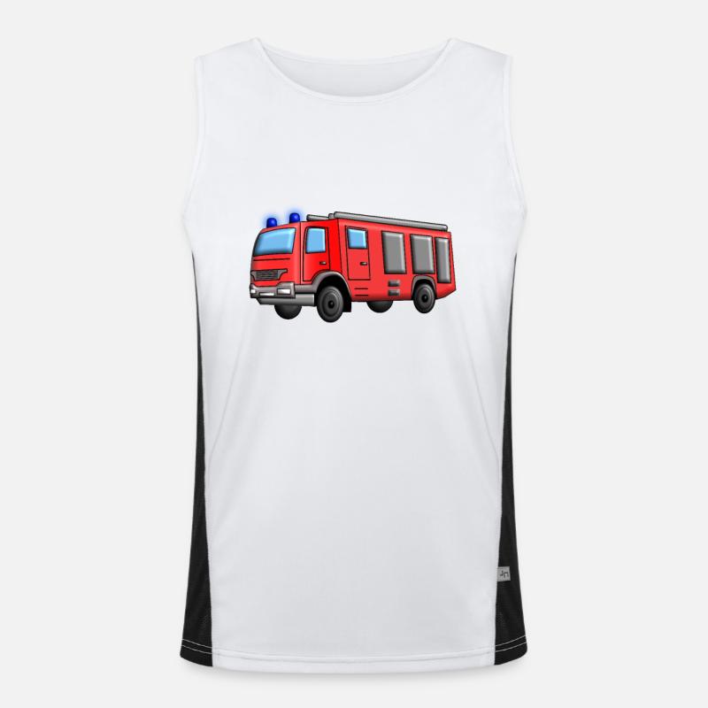 Fire engine Fire engine Fire engine Fire engine Men's Functional Contrast Tank Top 