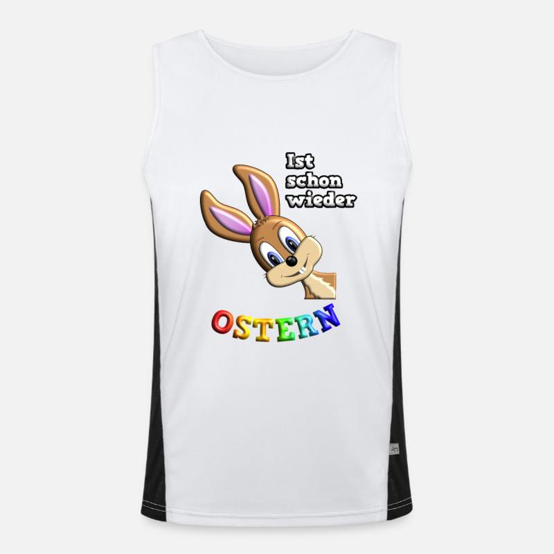 Easter Easter - Men's Functional Contrast Tank Top  - white/black