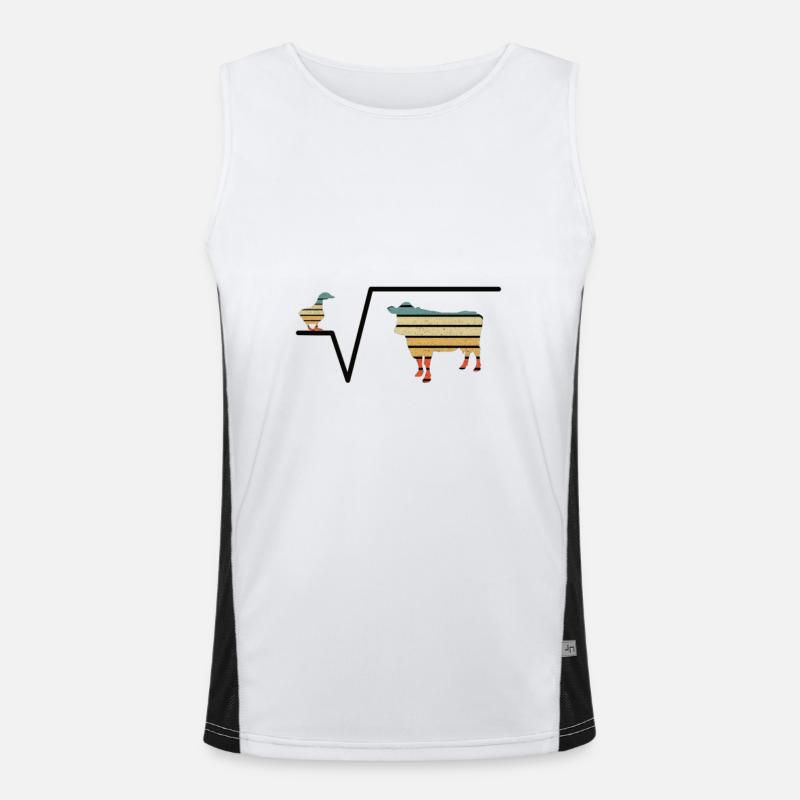 Nth root From Q Duck Root Cow Men's Functional Contrast Tank Top 