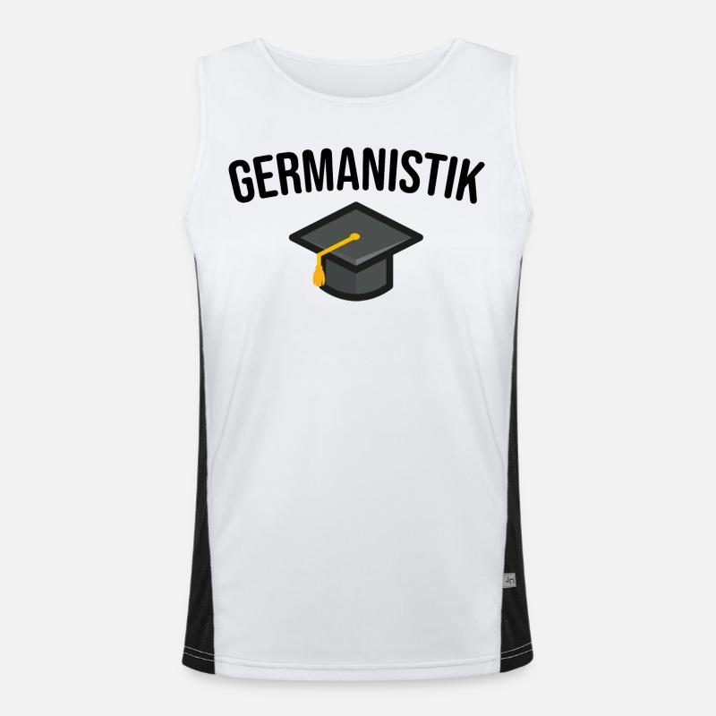 Germanistik Student Studium Funktionelles Kontrast-Tank Top für Männer 