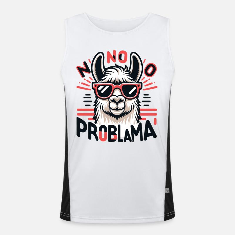 No Problama: Llama with style Men's Functional Contrast Tank Top 