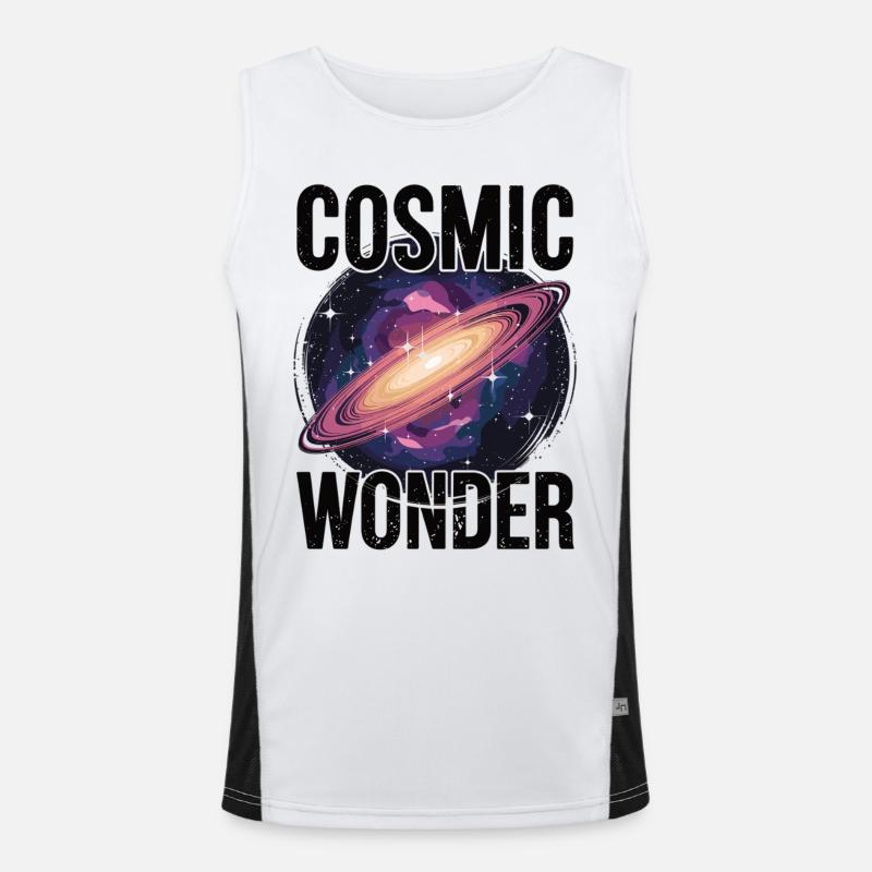 Galaxie Sternenwunder Kosmos Funktionelles Kontrast-Tank Top für Männer 