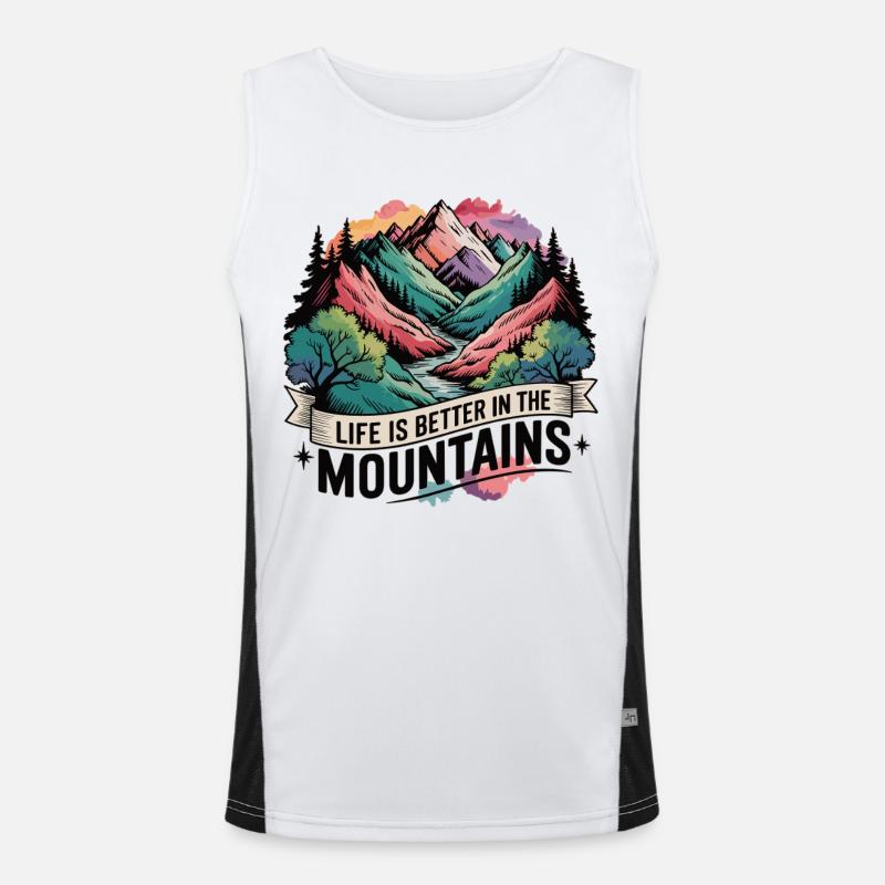 Love nature – experience the mountains Men's Functional Contrast Tank Top 