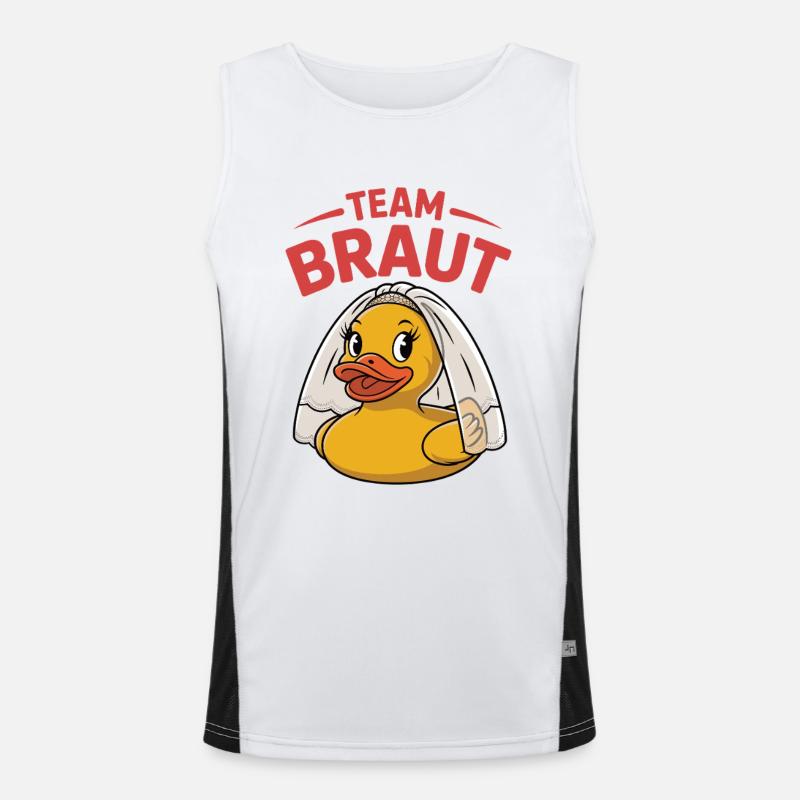 Team Braut Gummiente Funktionelles Kontrast-Tank Top für Männer 