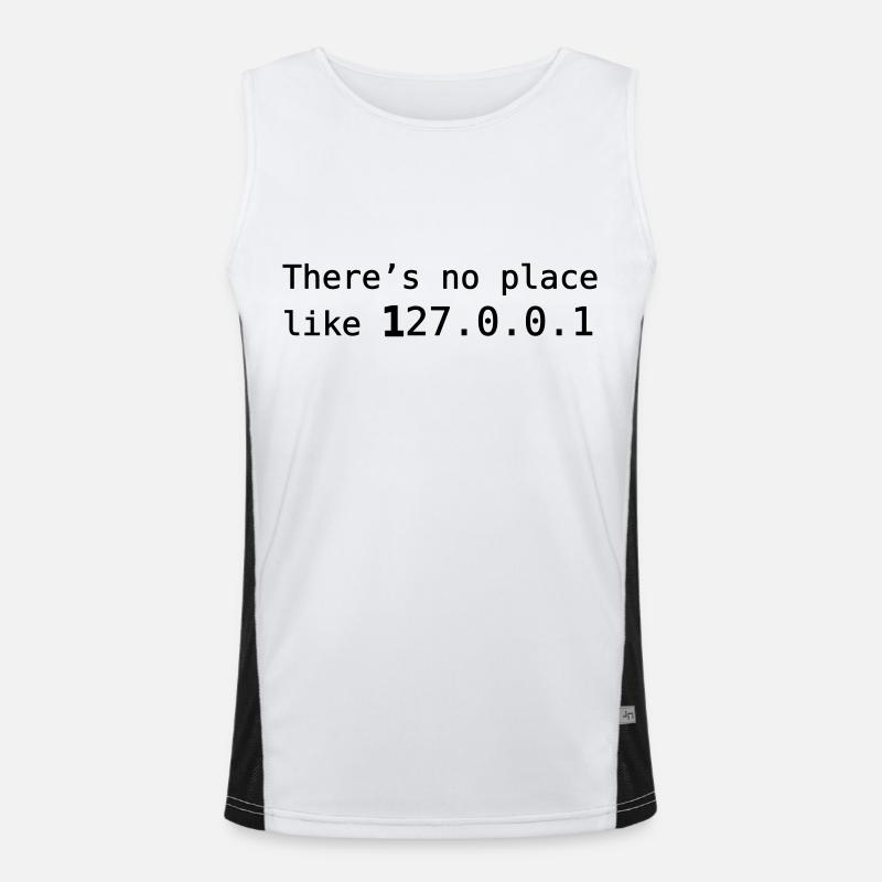 There is no place like 127.0.0.1 Men's Functional Contrast Tank Top 