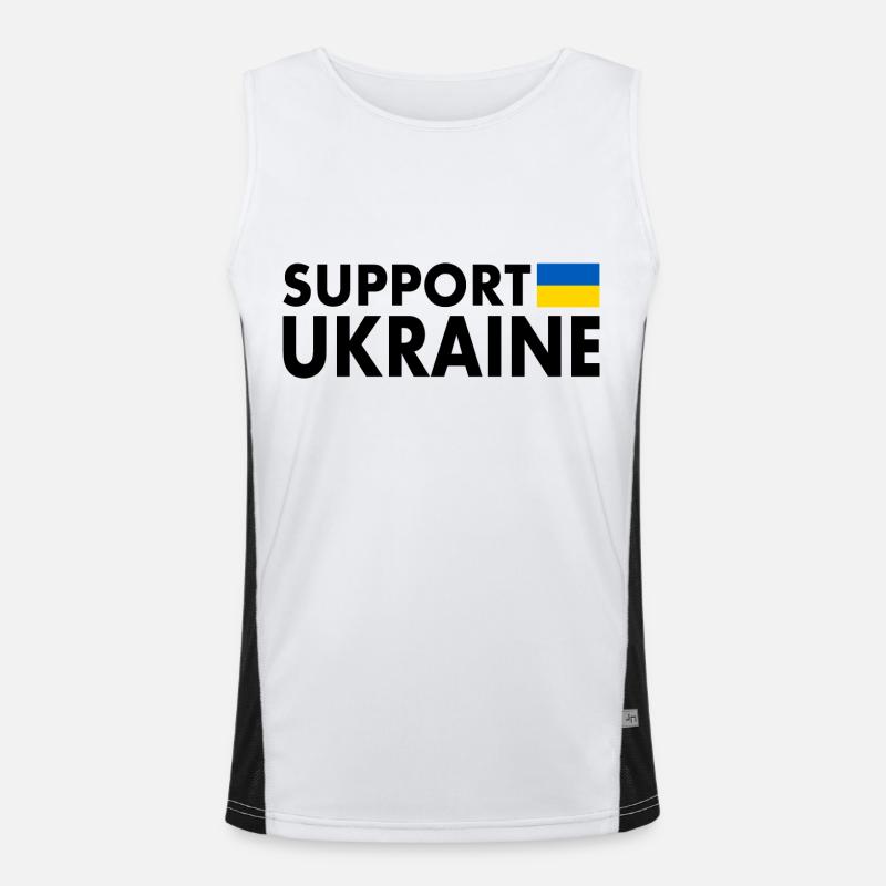 Support ukraine Funktionelles Kontrast-Tank Top für Männer 