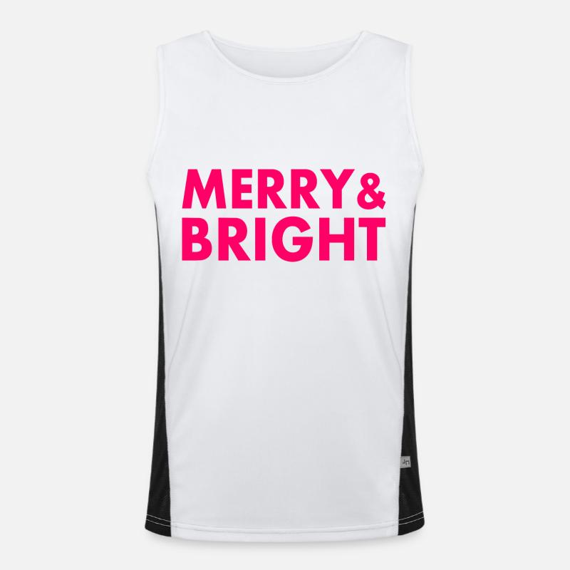 Merry and bright Funktionelles Kontrast-Tank Top für Männer 