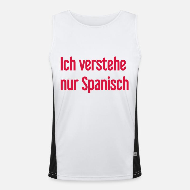Ich verstehe nur Spanisch Funktionelles Kontrast-Tank Top für Männer 