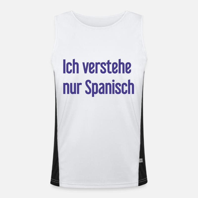Ich verstehe nur Spanisch Funktionelles Kontrast-Tank Top für Männer 